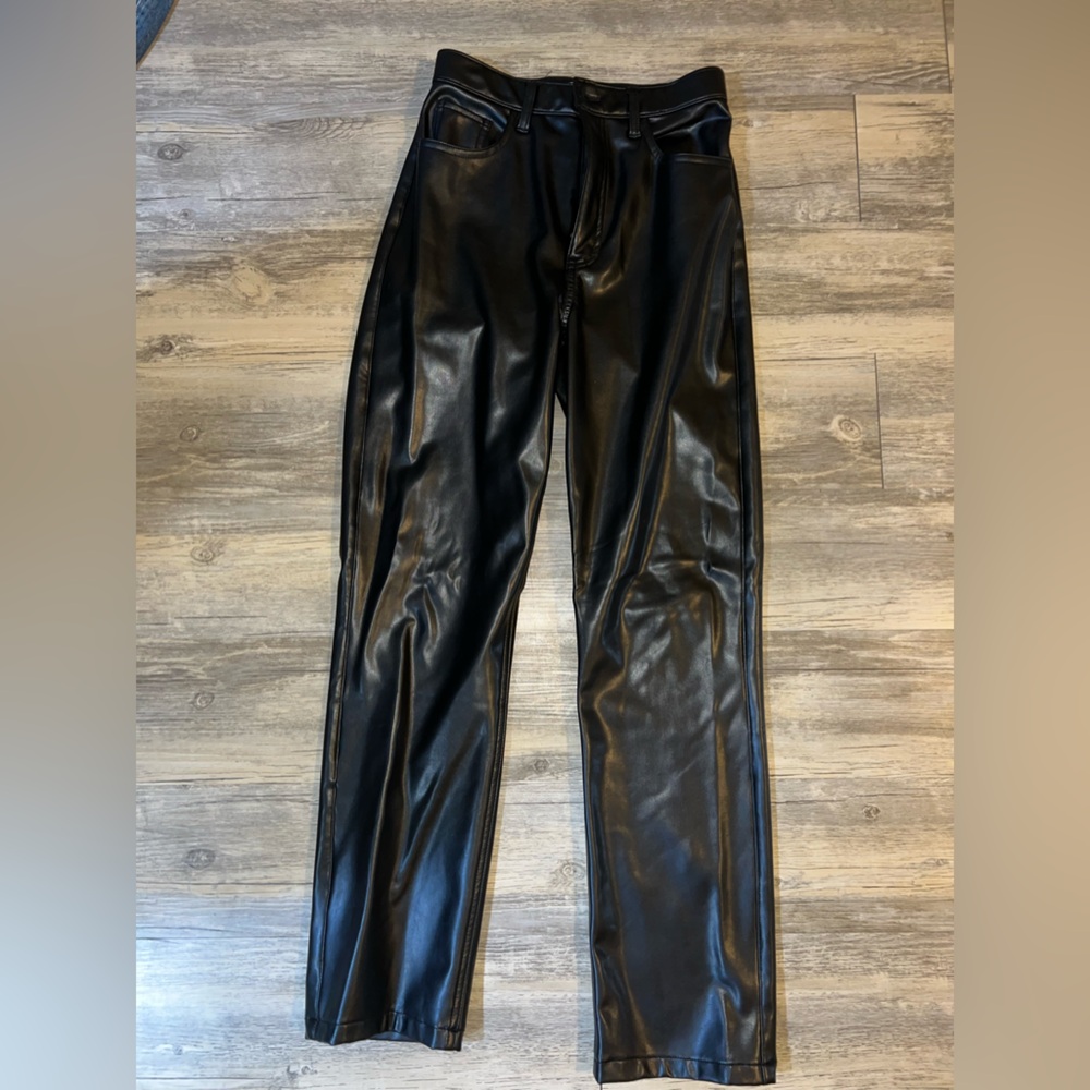 Abercrombie 90’s straight pants leather